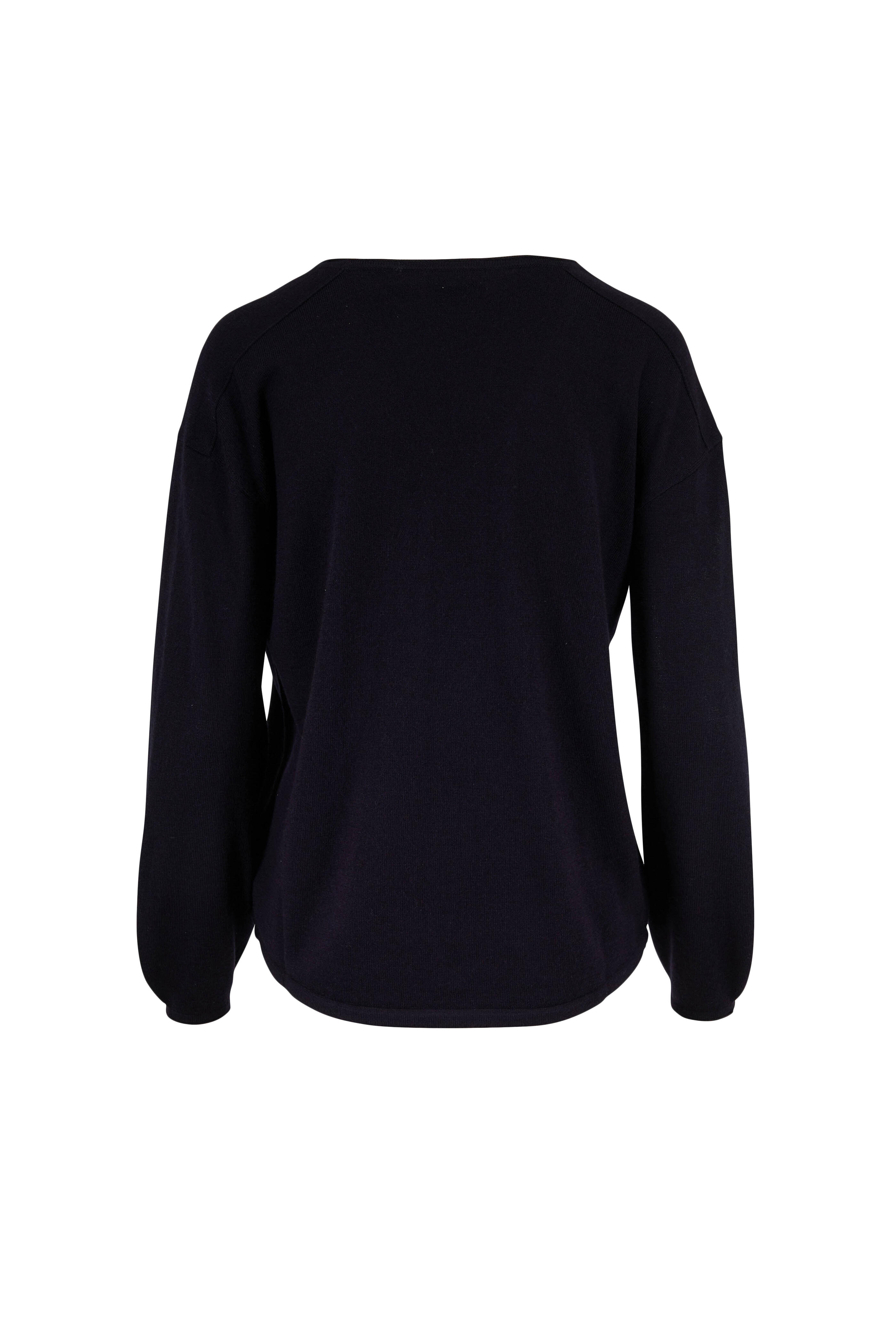 Bogner - Paola Navy Blue Wool Drawstring Waist Sweater