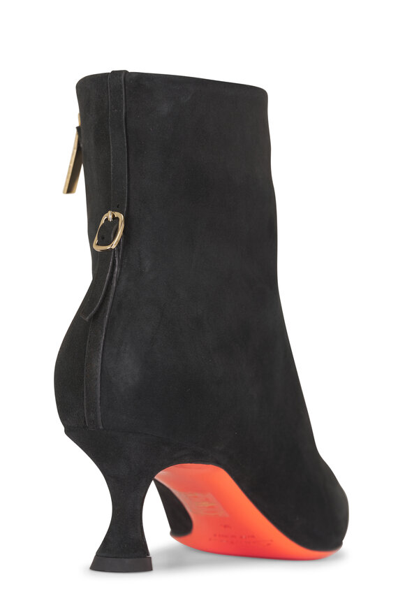 Santoni Giulie Black Suede Boot, 40mm - view 3