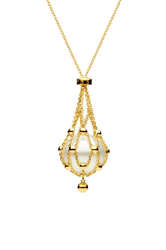 Paspaley 18k Yellow Gold Lavalier Pearl Necklace