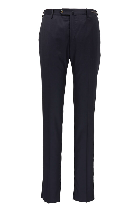 PT Torino - Navy Blue Wool Slim Fit Pants