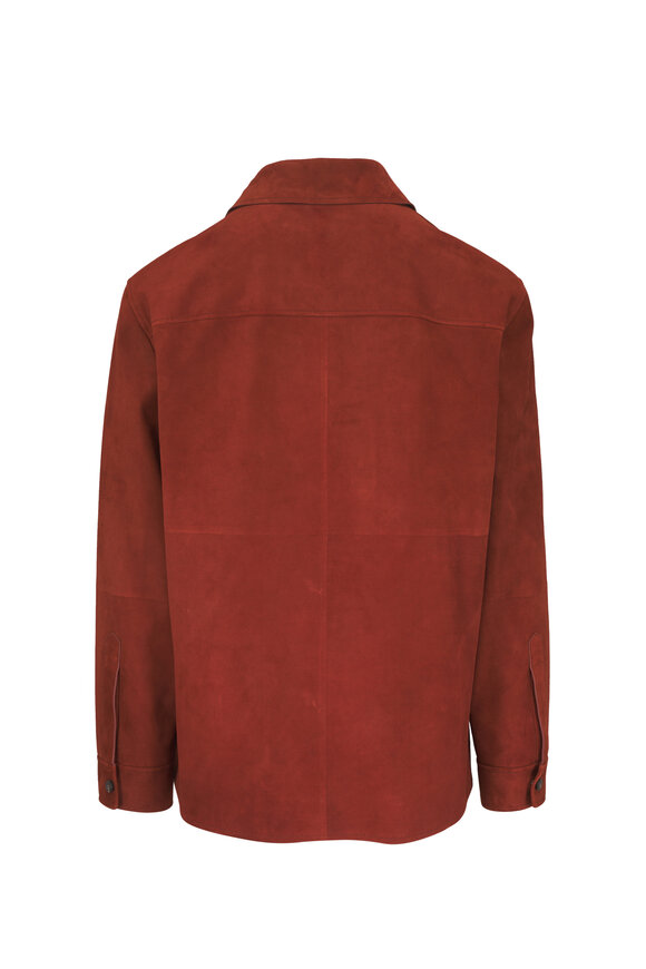 Loro Piana Seth Brown Suede Overshirt Jacket - view 2