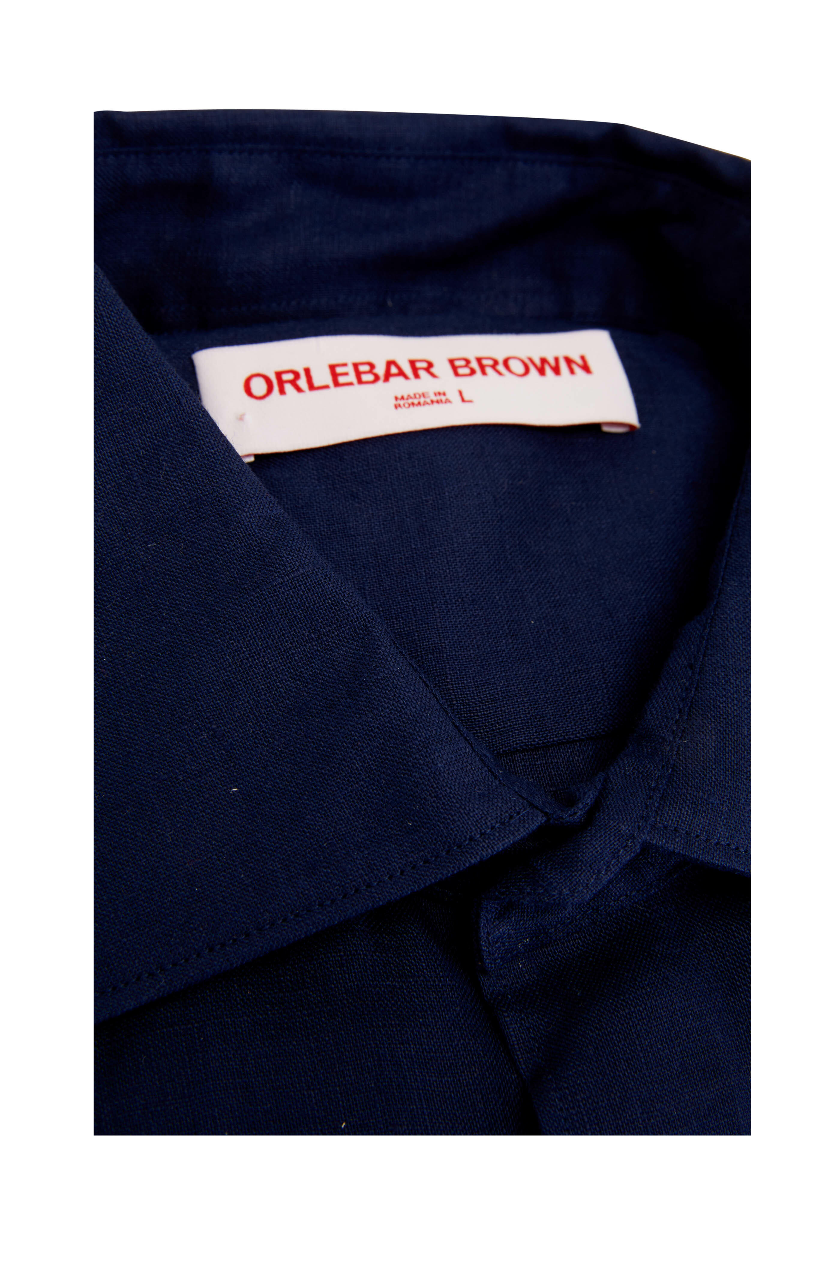 Orlebar Brown - Giles Navy Linen Sport Shirt