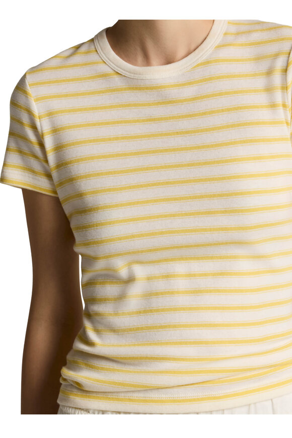 Vince Limone Combo Stripe '90s Shrunken T-Shirt - view 4