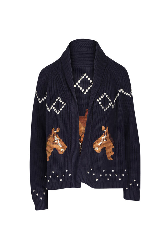 The Great Horse Lodge Navy Cardigan