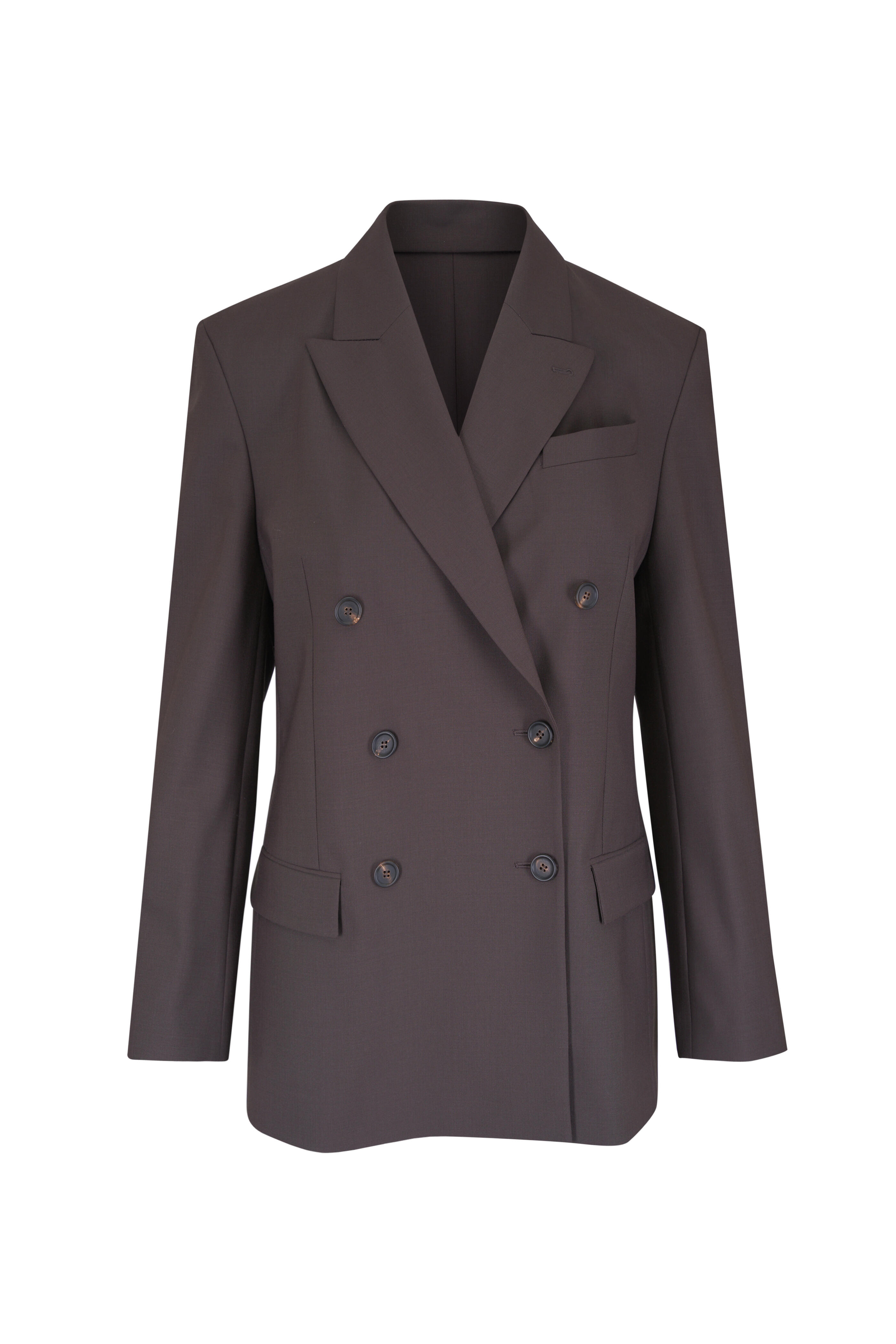 Brunello Cucinelli - Caffe Stretch Wool Double Breasted Jacket - view 1