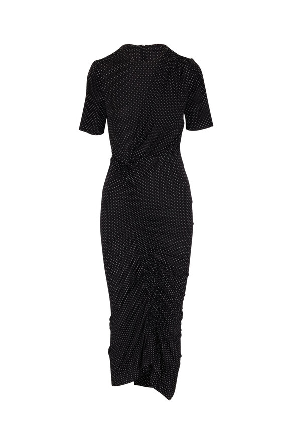 Akris Punto - Black & White Dot Jersey Midi Dress