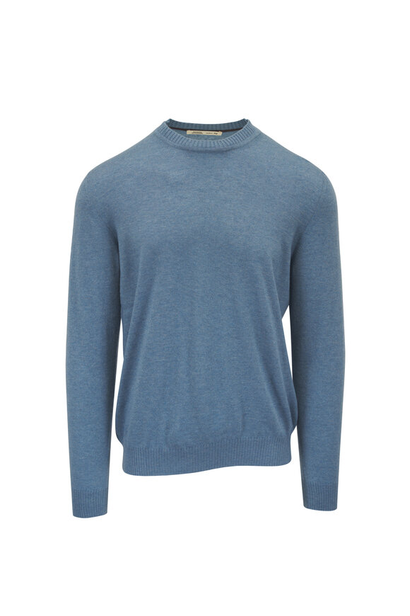 Maurizio Baldassari Denim Cashmere Crewneck Sweater