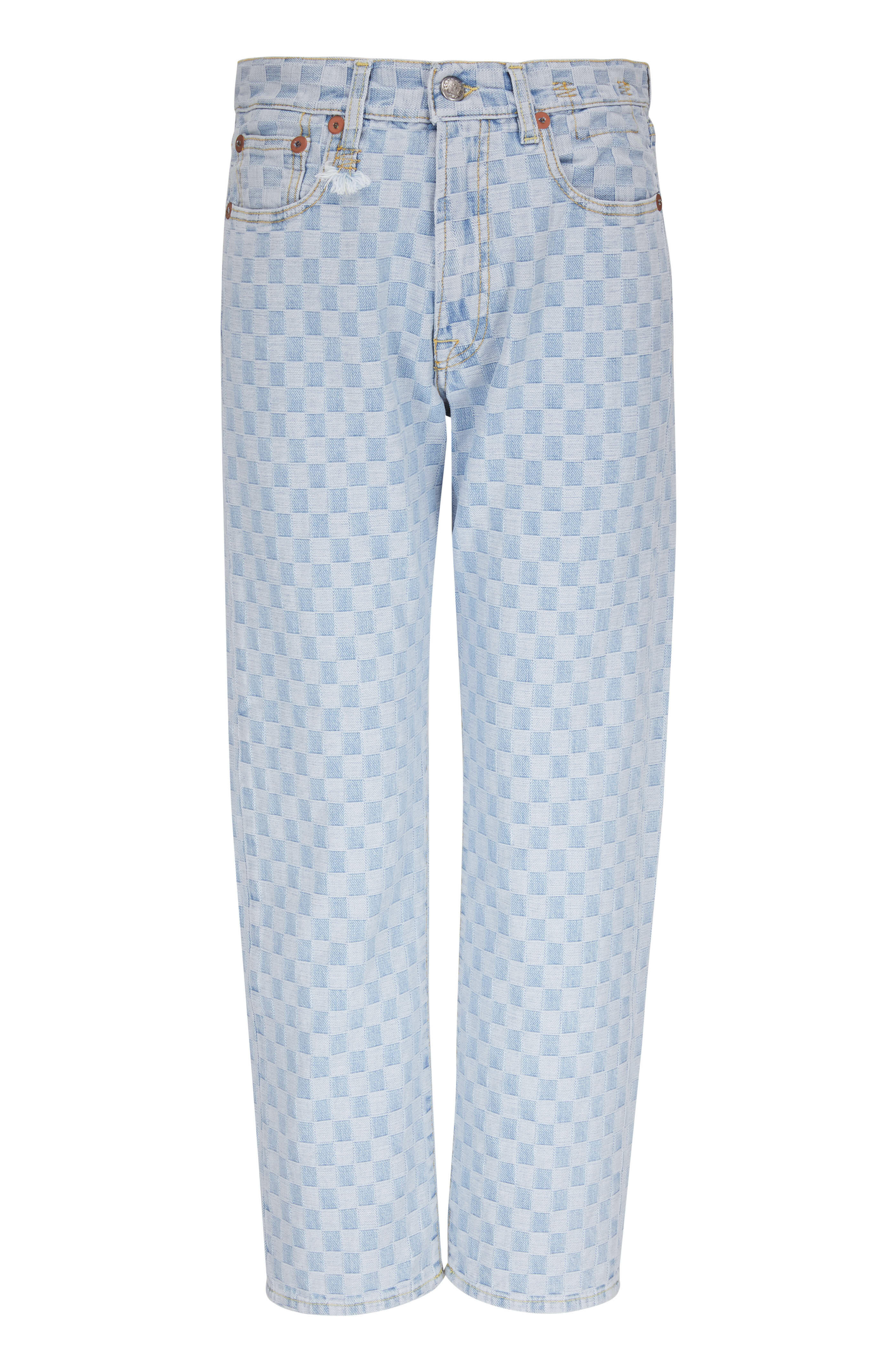 R13 Boyfriend Checkerboard Jean Mitchell Stores