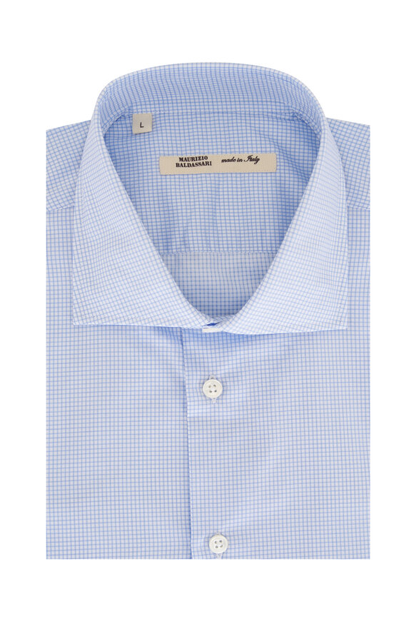 Tシャツ・カットソー ALTEA SS25 Altea Shirts Lilac (2554001 85) Altea - Light Blue Linen Washed Sport Shirt | Mitchell Stores