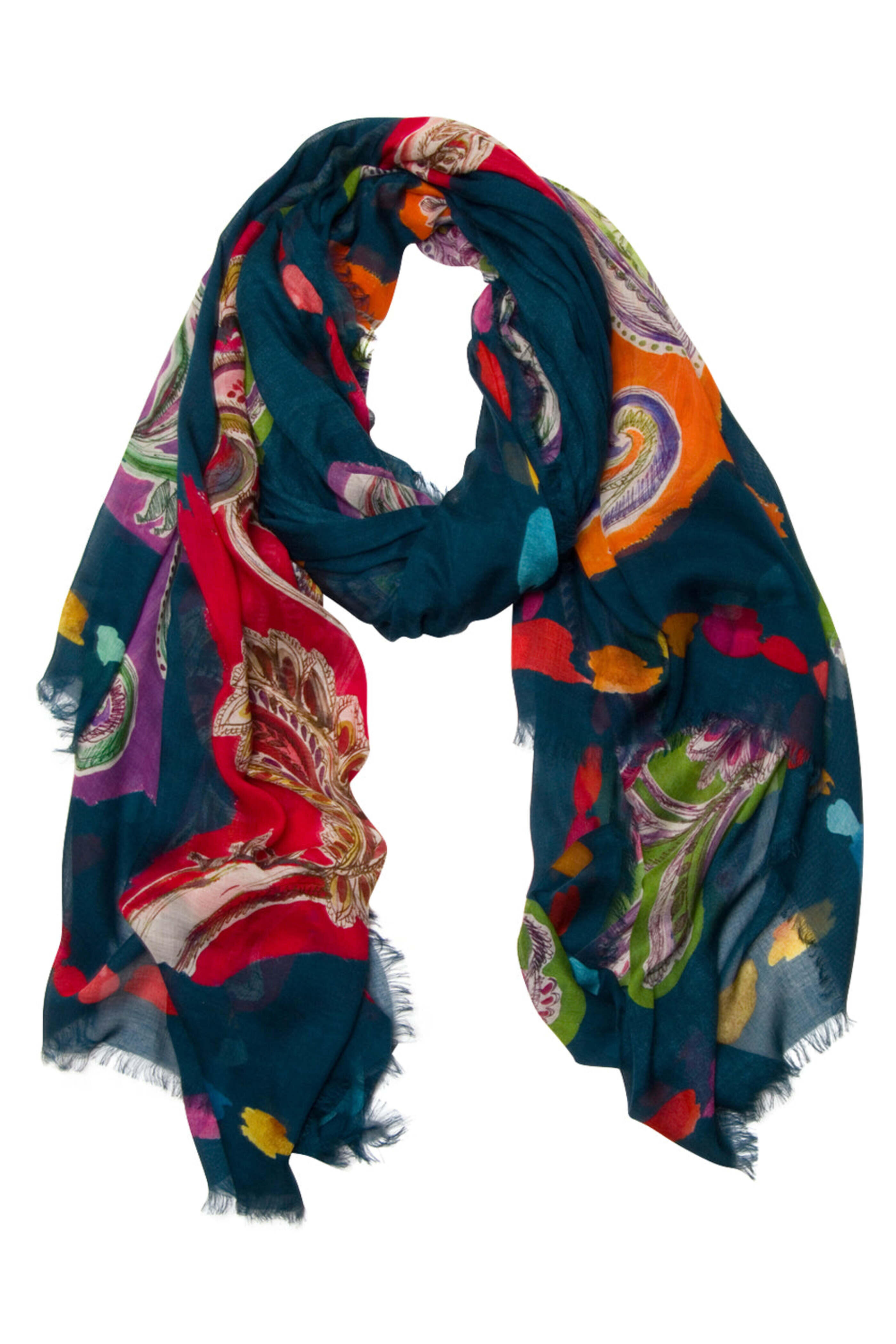 Franco Ferrari - Deep Blue Paisley Danao Scarf