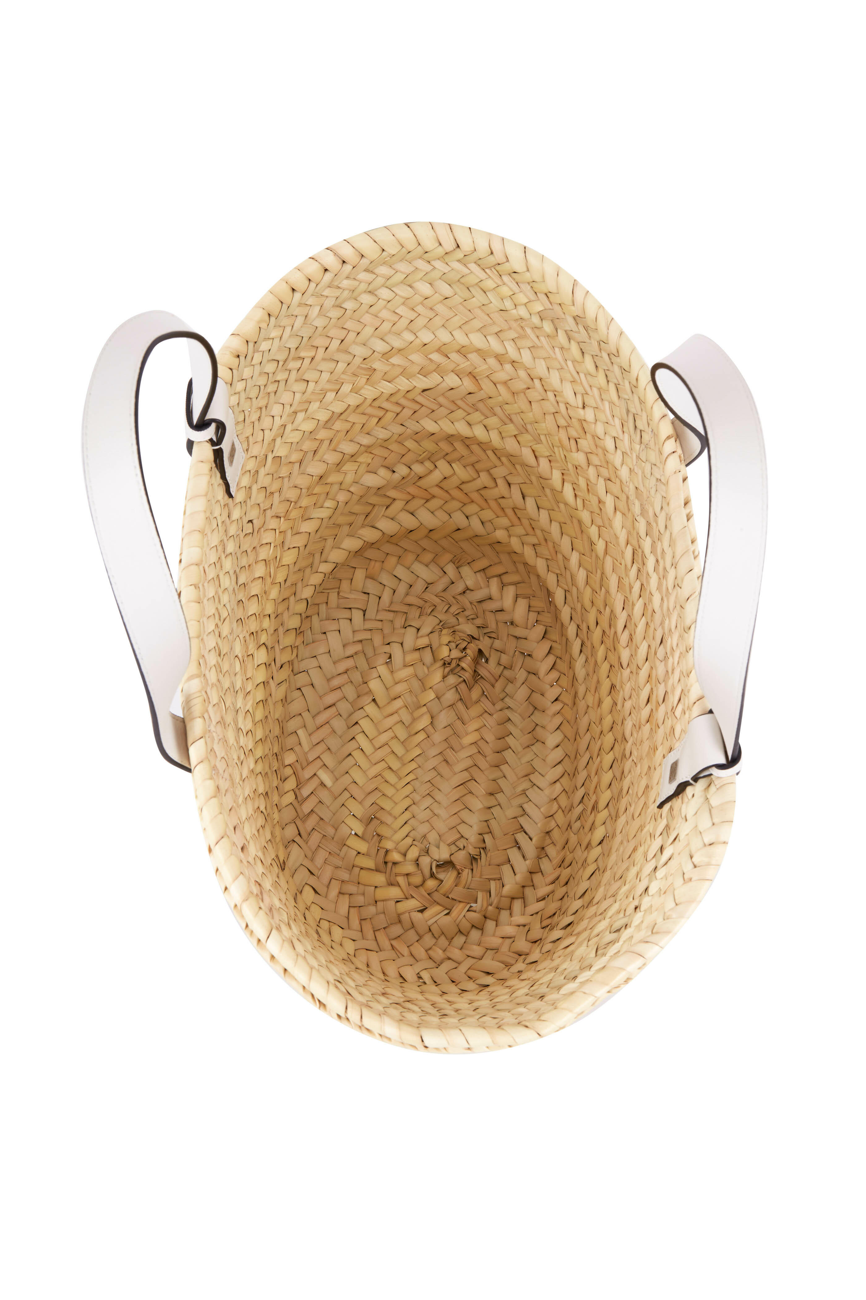 Loewe - White Leather Small Basket Bag | Mitchell Stores