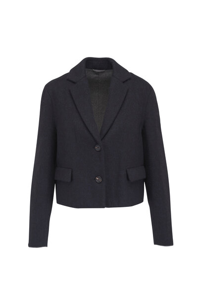 Brunello Cucinelli - Gray Velvet One Button Jacket