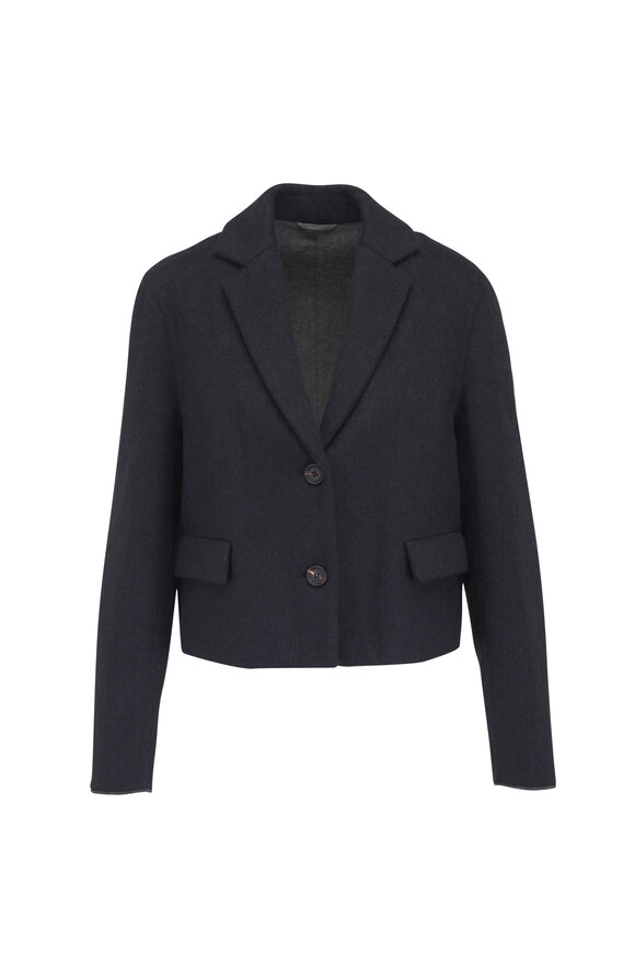Brunello Cucinelli - Brown Suede Monili Blazer | Mitchell Stores