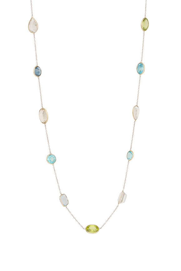 Renee Lewis 18k White Gold Antique Gemstone Necklace - view 1