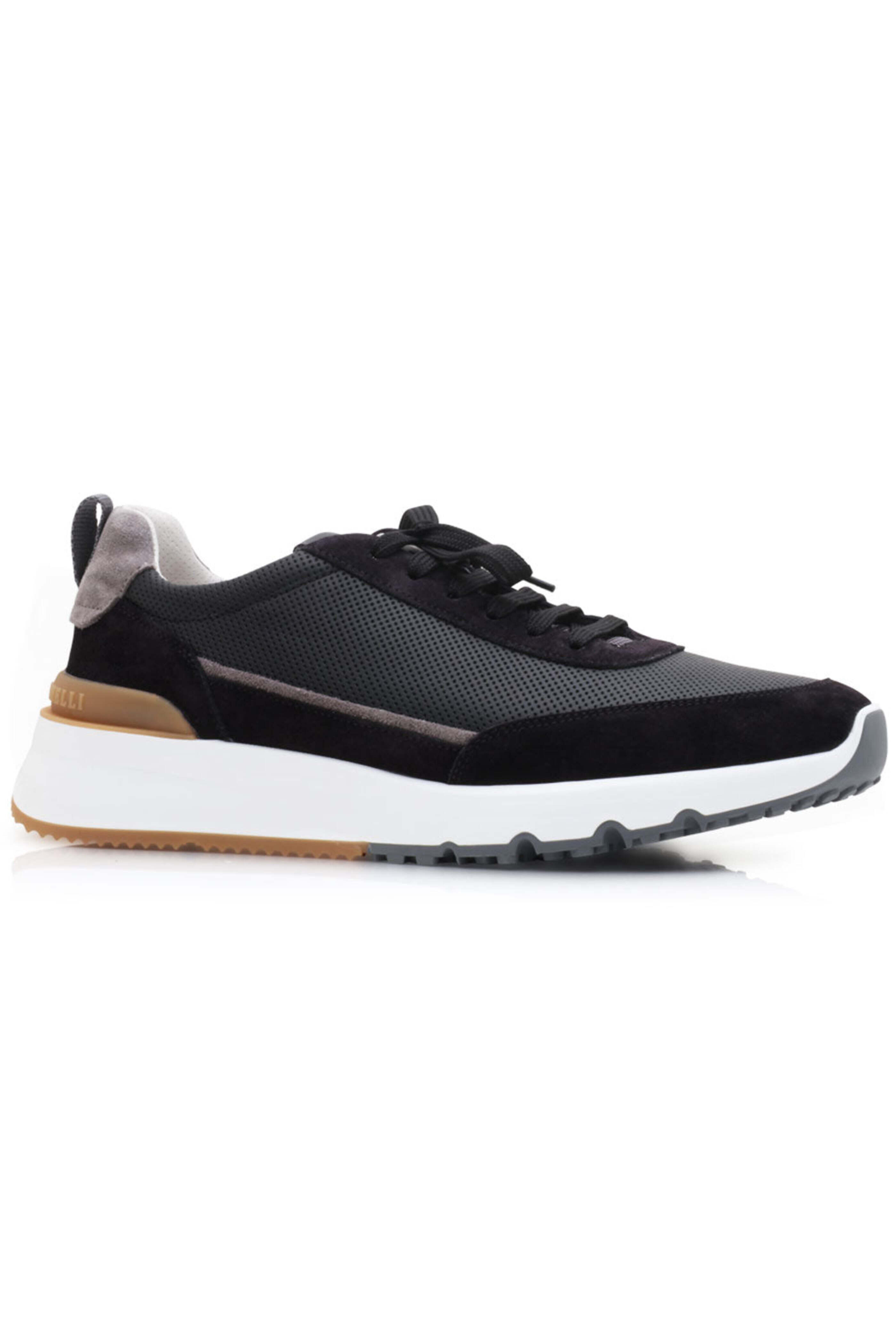 Brunello Cucinelli MZSFG3036C7495 関税送料込 Brunello Cucinelli - Perforated Leather & Suede Sneaker in
