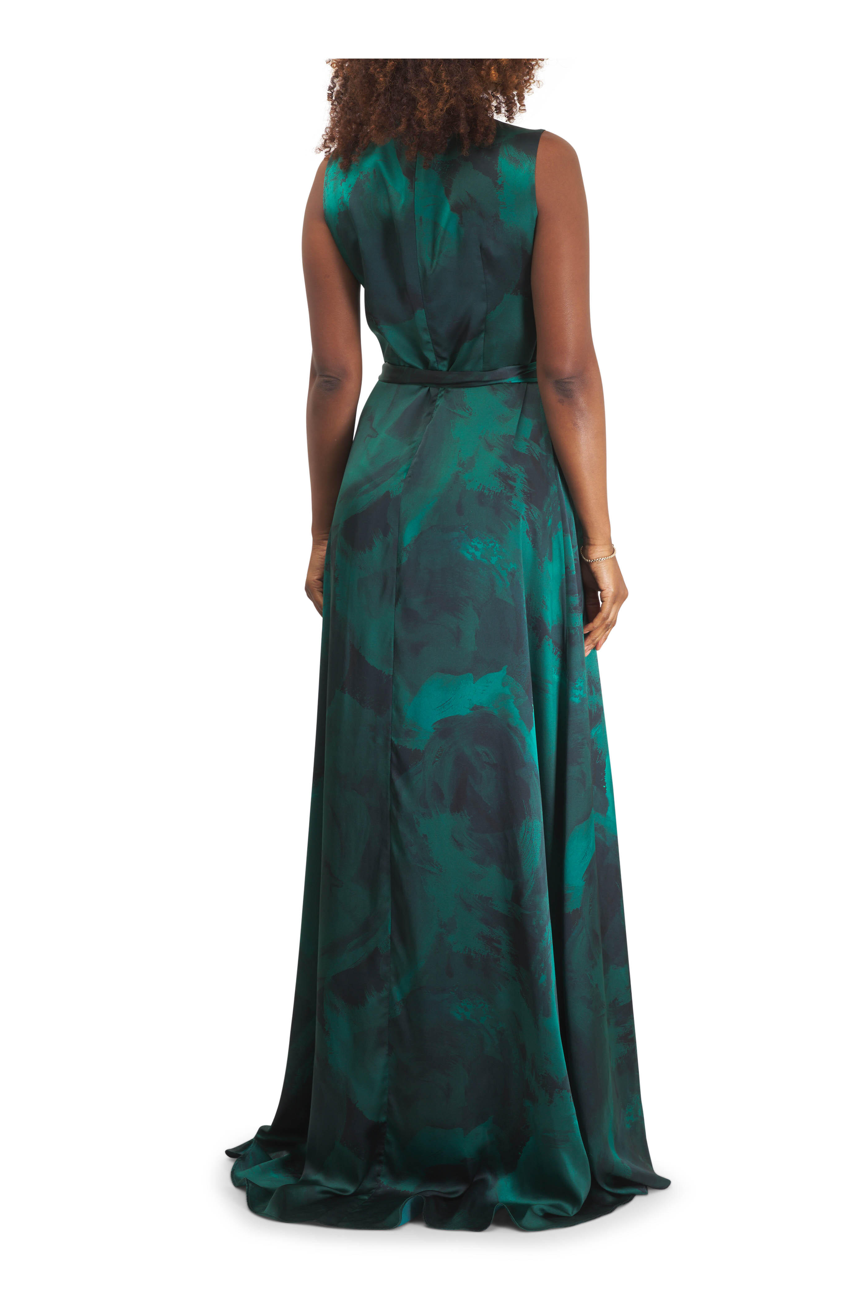 Kiton - Deep Green Long Silk Dress