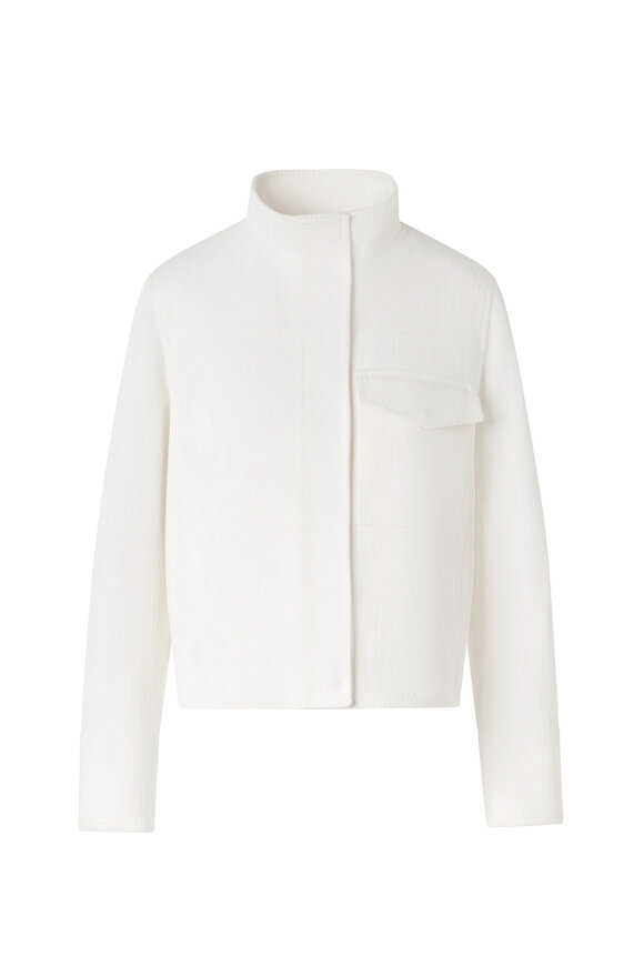 Akris Punto Cream Stretch Denim Jacket - view 1