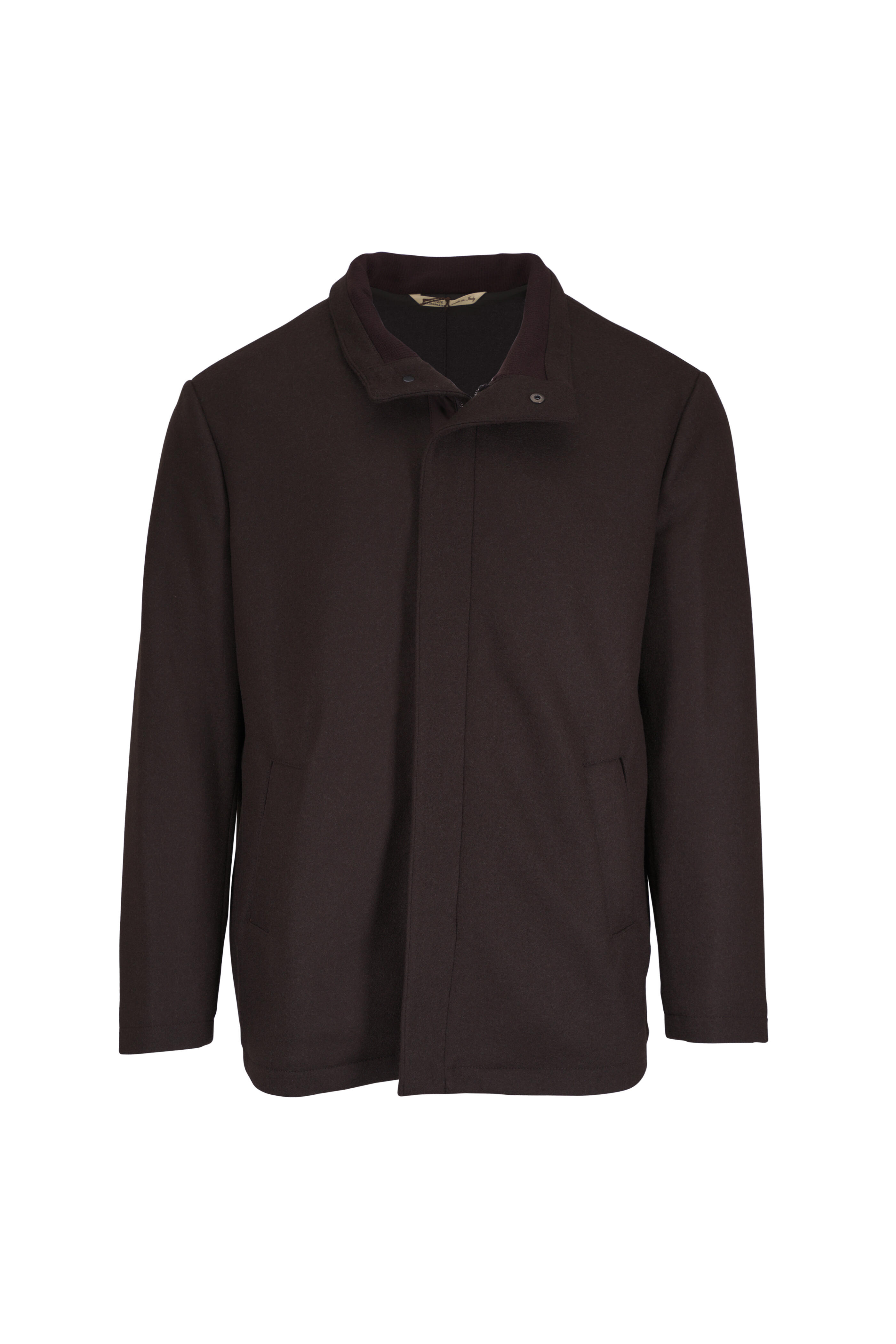 Maurizio Baldassari - Dark Brown Double-Faced Cashmere Car Coat