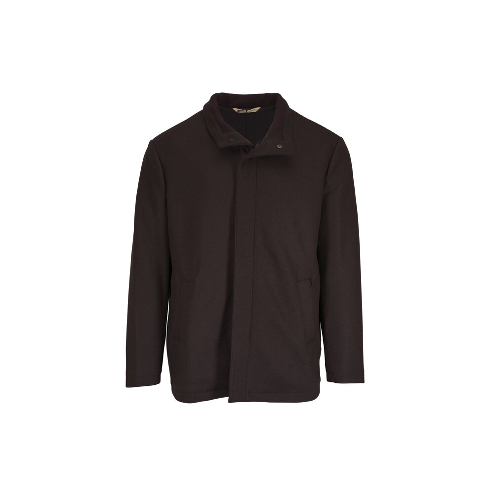 Maurizio Baldassari - Dark Brown Double-Faced Cashmere Car Coat