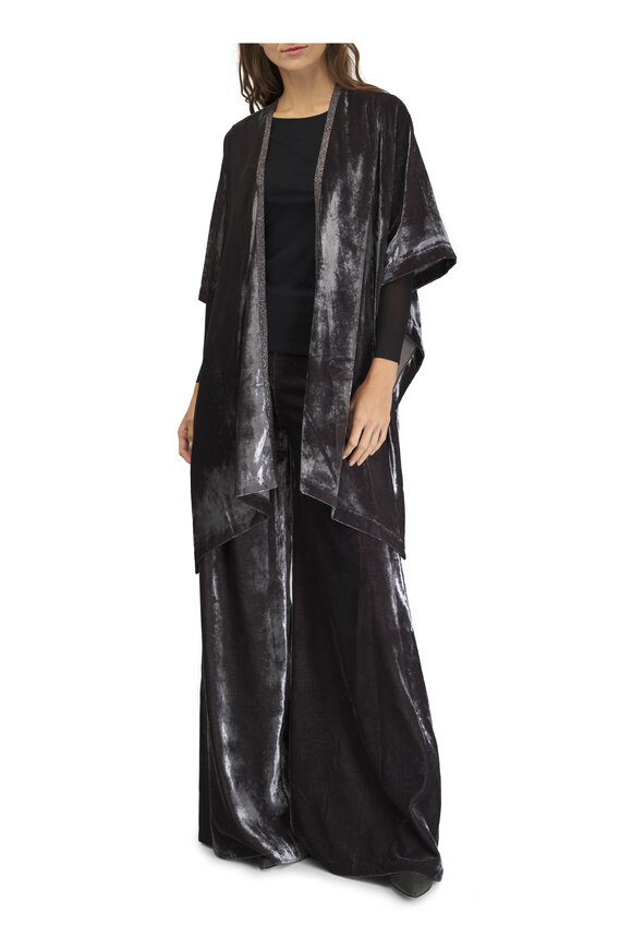 D.Exterior - Lead Velvet Velour Palazzo Pant