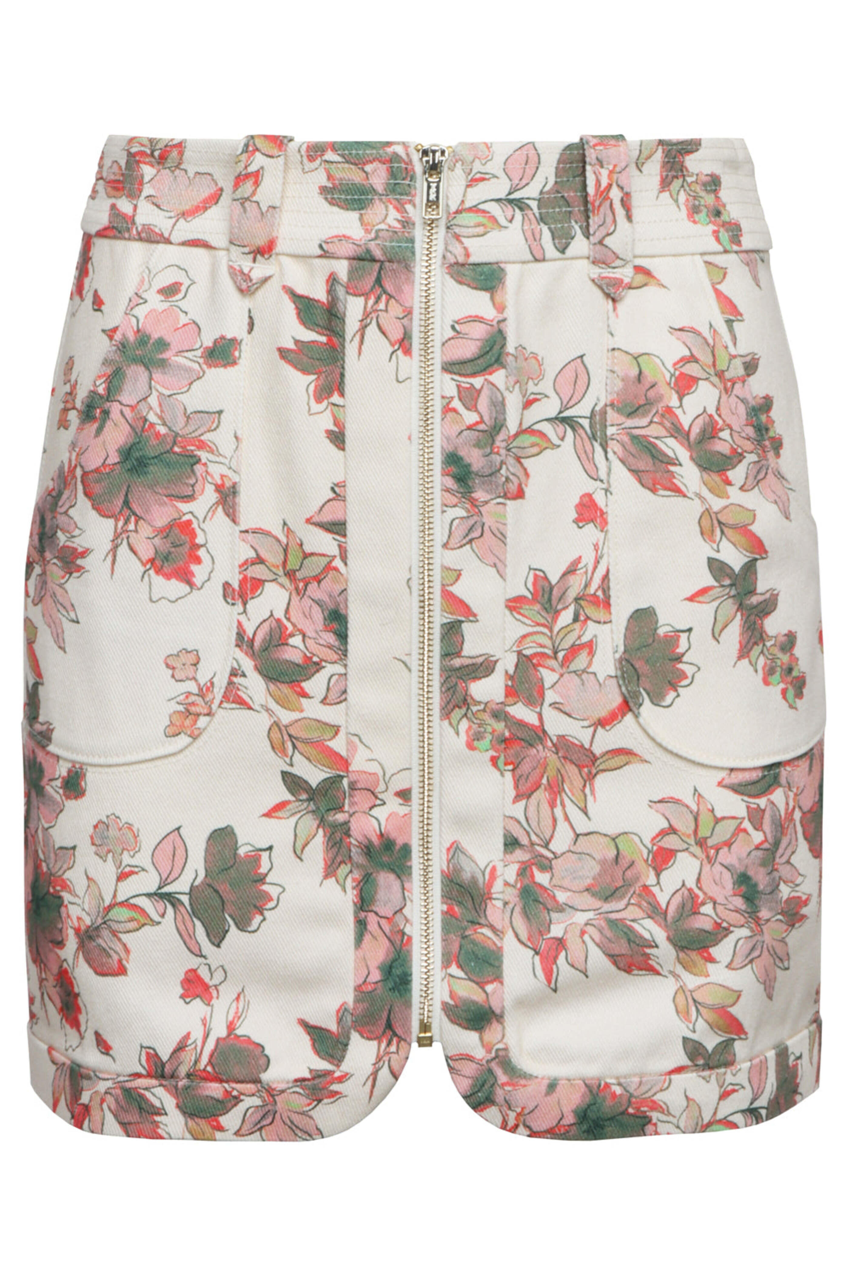 Hevron - Egret Floral Nora Skirt
