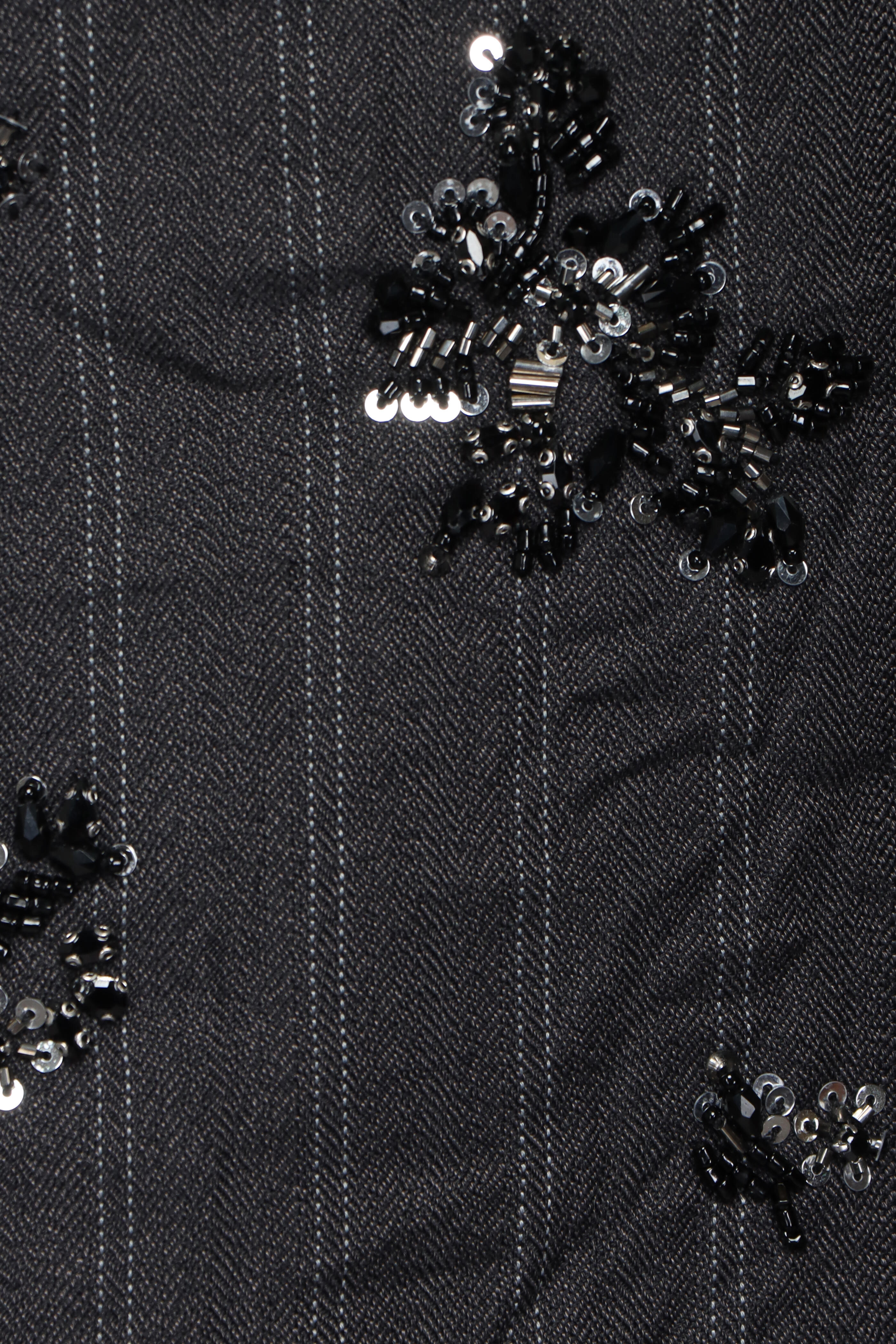 Simkhai - Blaire Charcoal Grey Embellished Mini Skirt