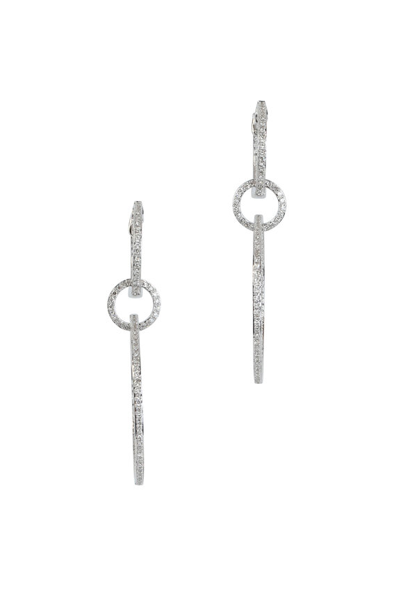 Kai Linz - White Gold Maddie Double Hoop Earrings