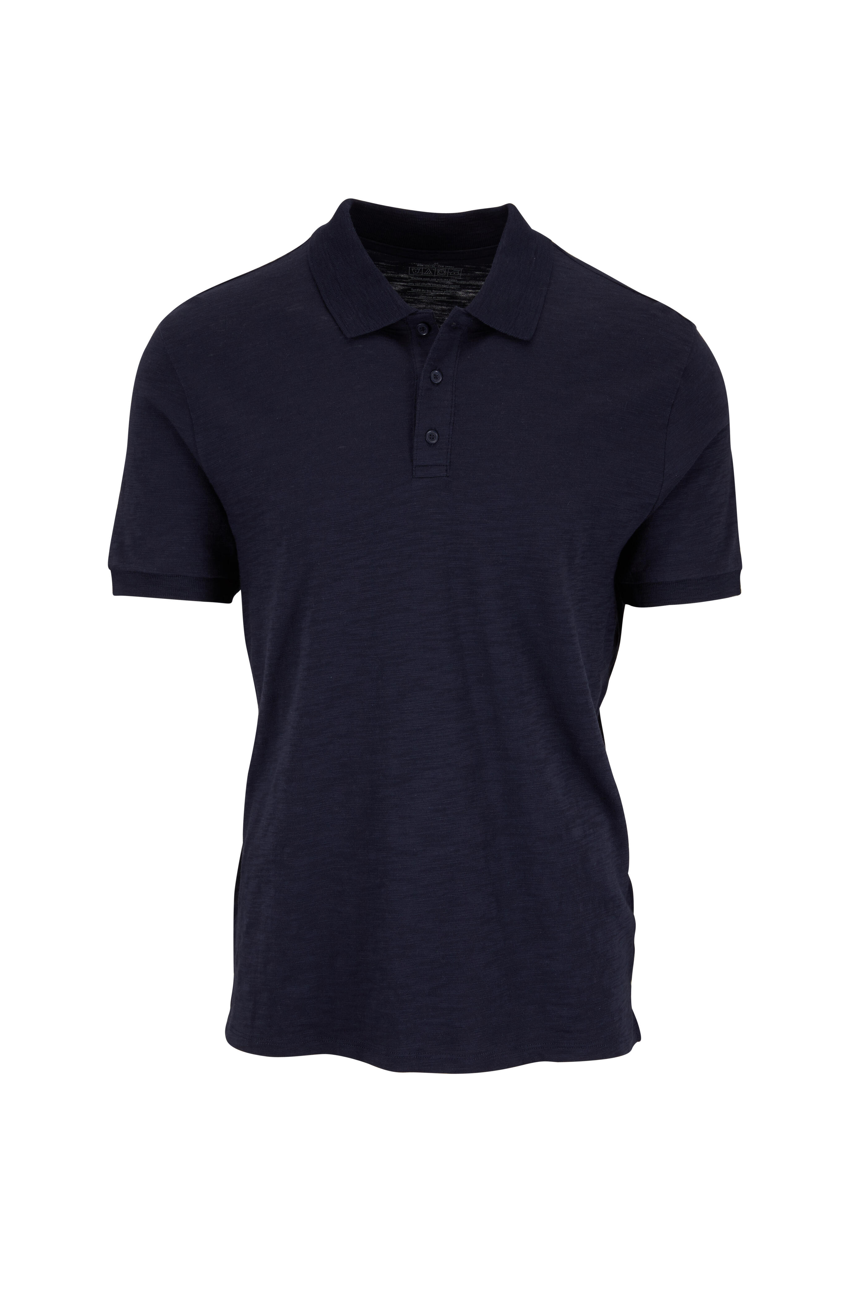 Vince Coastal Navy Blue Classic Slub Polo Mitchell Stores