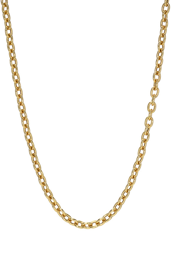 Dru - Large Hollow Rolo Chain Necklace