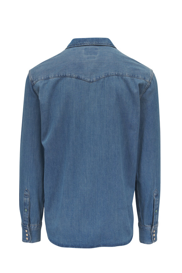 Faherty Brand - Western Faded Indigo Denim Sport Shirt