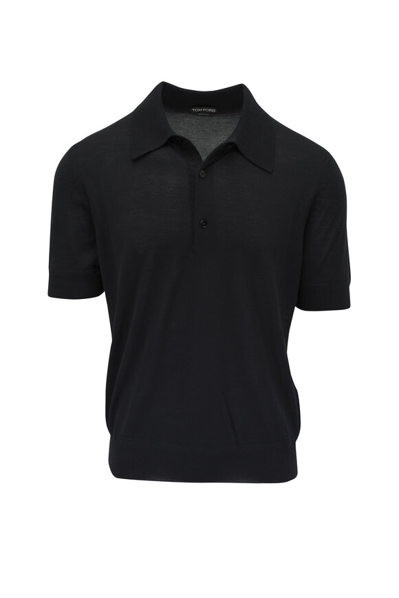 Tom Ford Black Cashmere & Silk Polo