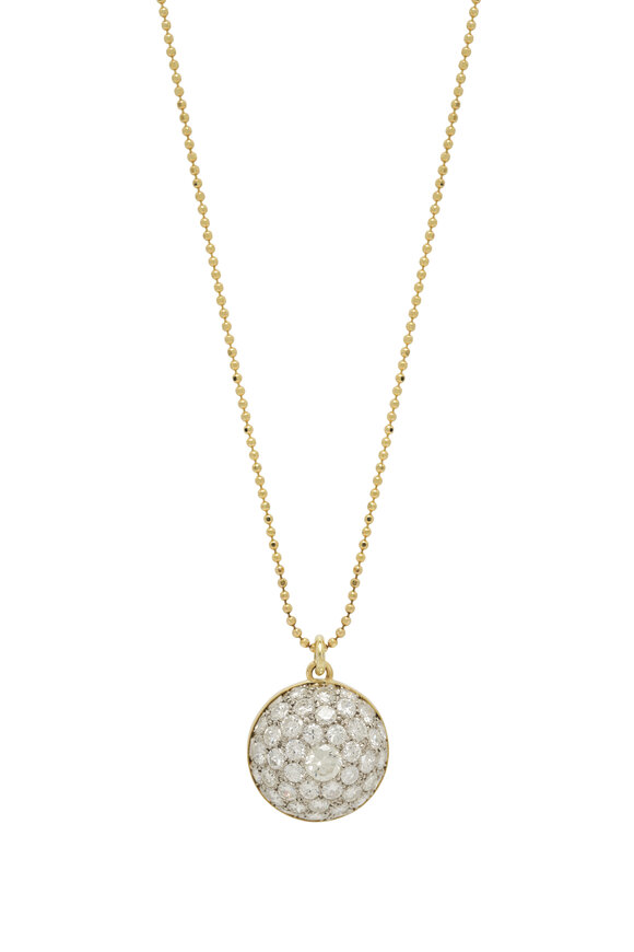 Renee Lewis - Pavé 3CT Diamond Dome Pendant Necklace