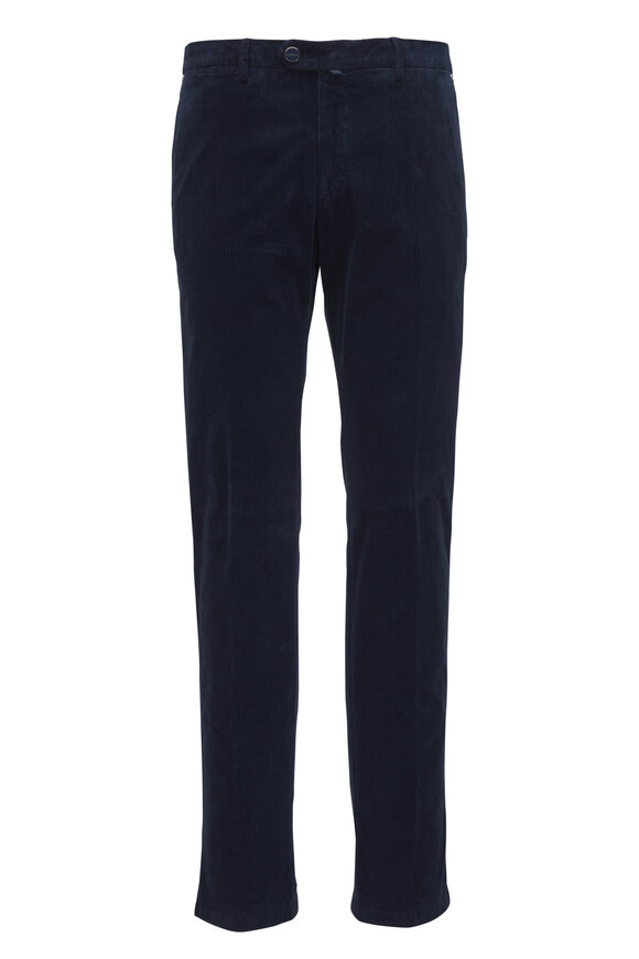 Kiton Navy Blue Corduroy Five Pocket Pant
