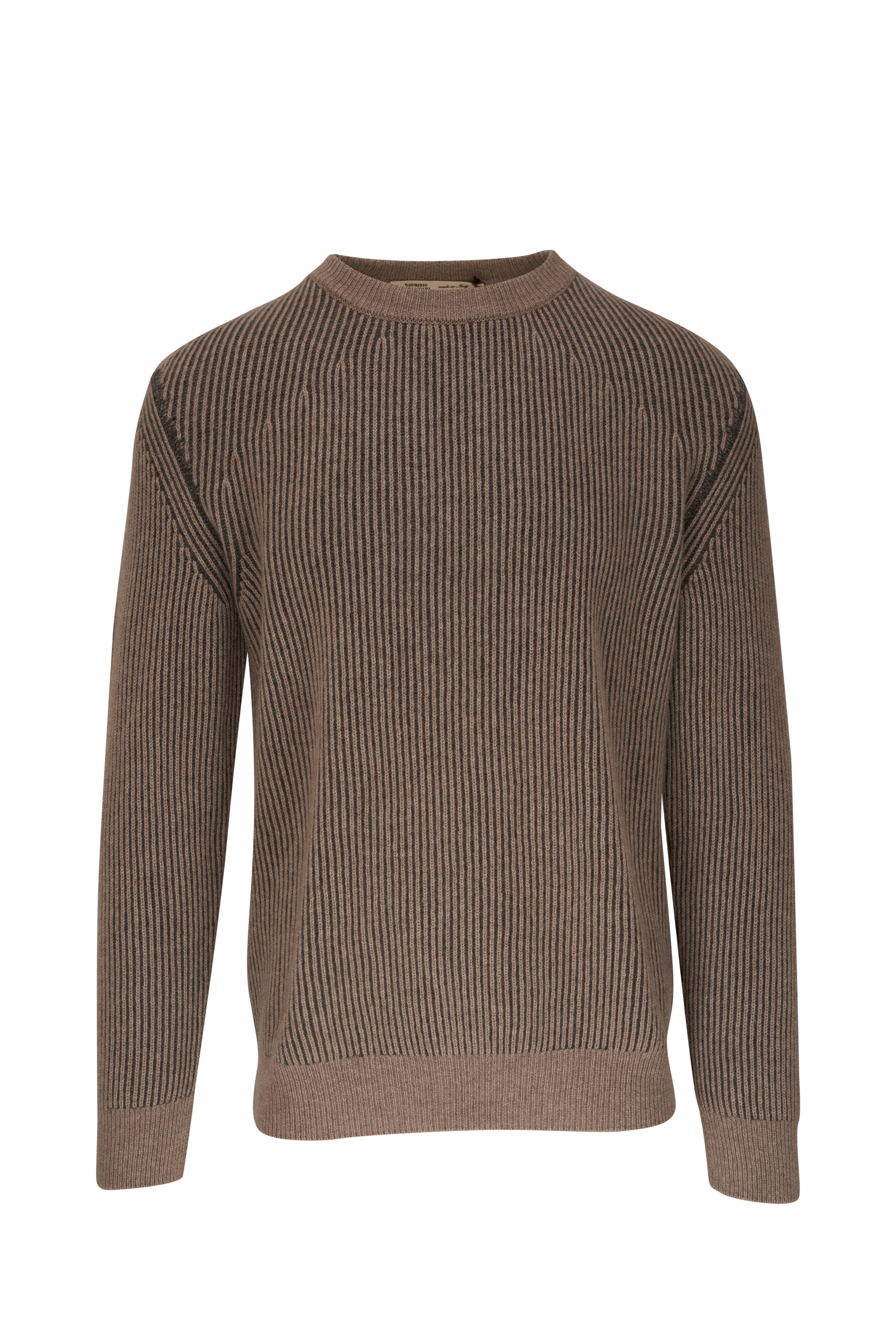 Maurizio Baldassari - Beige Ribbed Cashmere Pullover