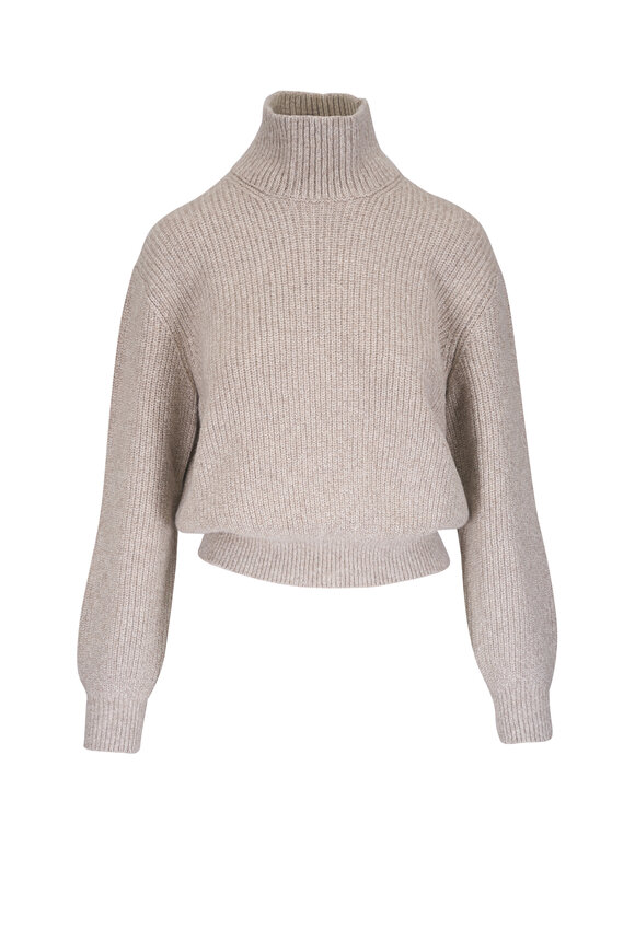 Loro Piana Valduggia Sand Cashmere Turtleneck Sweater