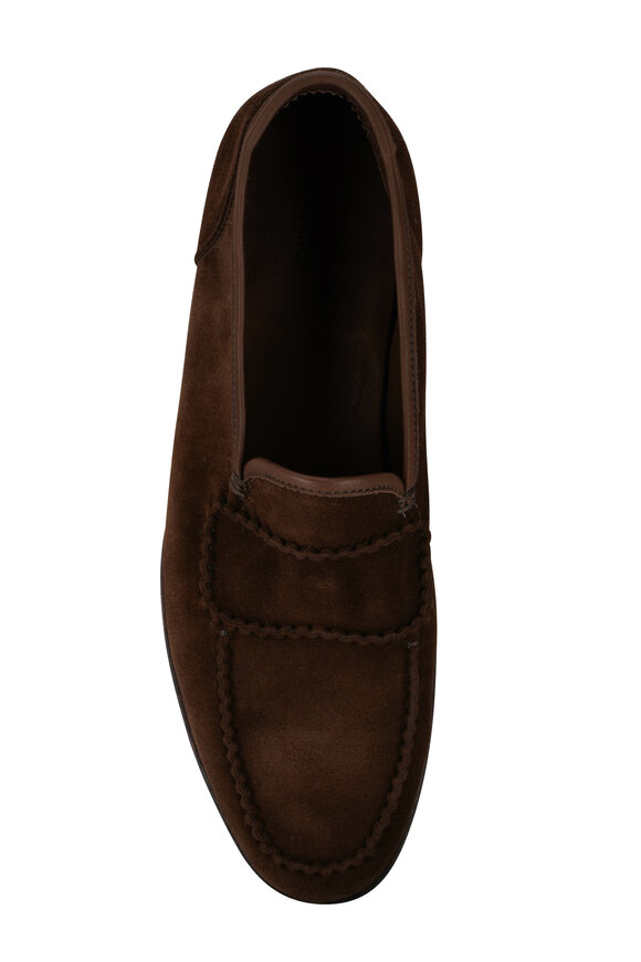 John Lobb - Bath Dark Brown Suede Loafer