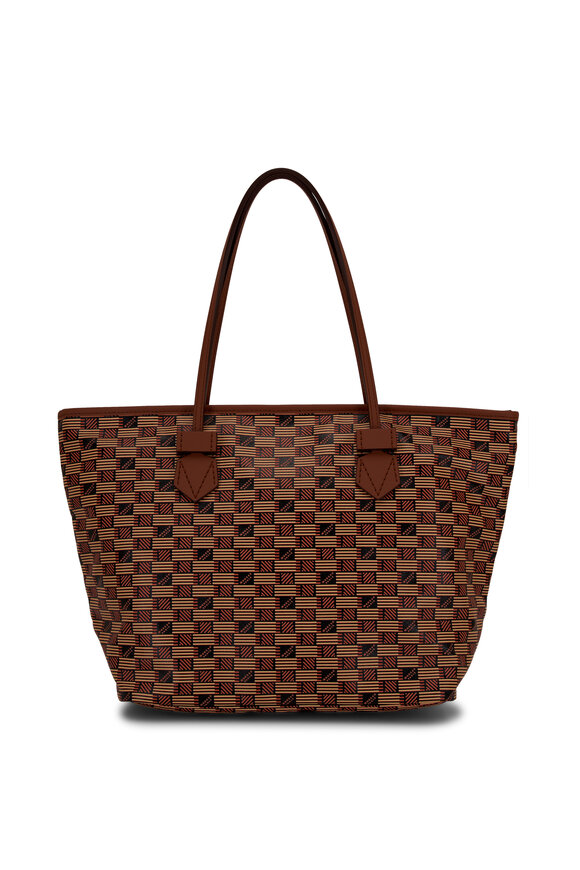 Moreau Paris - Medium Saint Tropez Beige & Brown Monogram Tote 