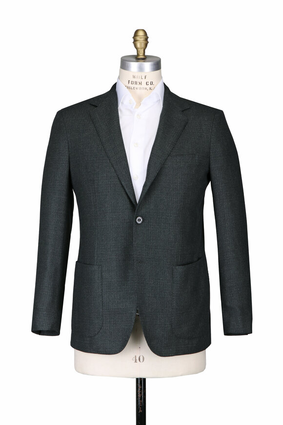 Sartorio Dark Olive Wool Sportcoat - view 2