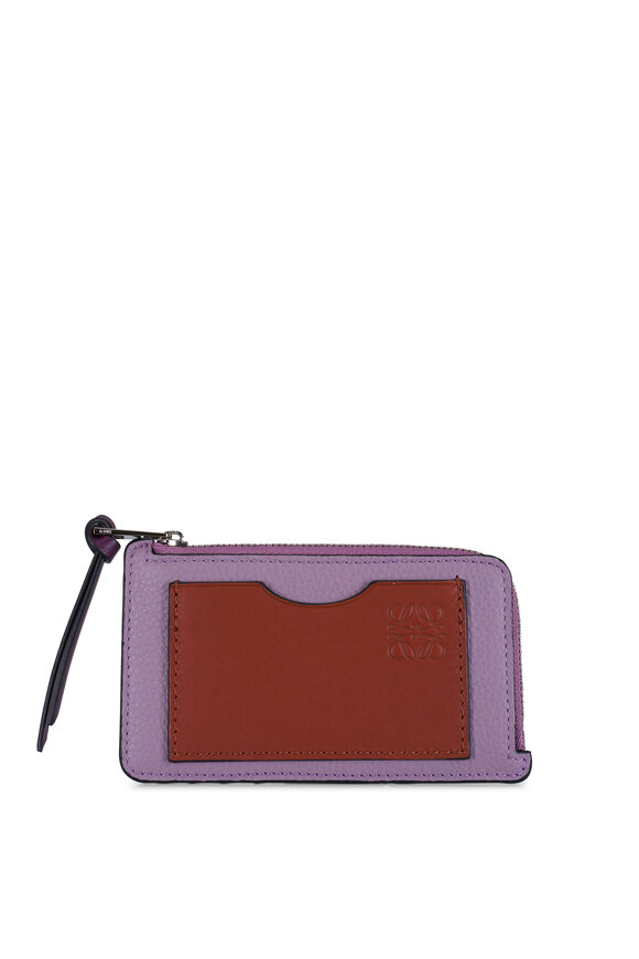 Loewe Blush & Mahogany Leather Coin Cardholder