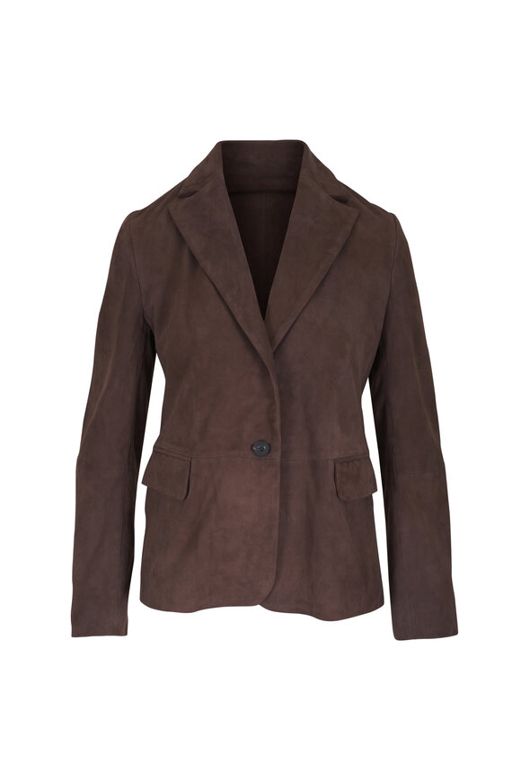 Antonelli Goya Brown Suede Blazer - view 1