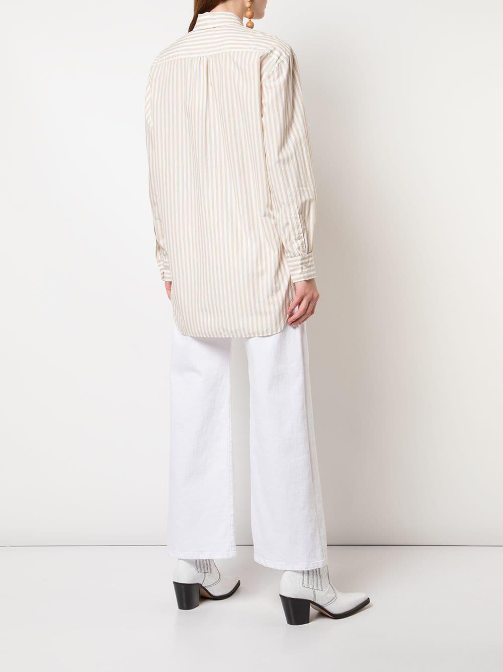 Nili Lotan - Noa Tan Striped Cotton Shirt