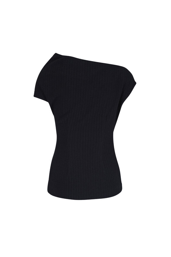 Totême Black One-Shoulder Top - view 4