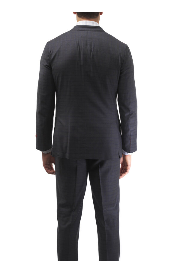 Isaia Gray Glen Plaid Wool Suit - view 3