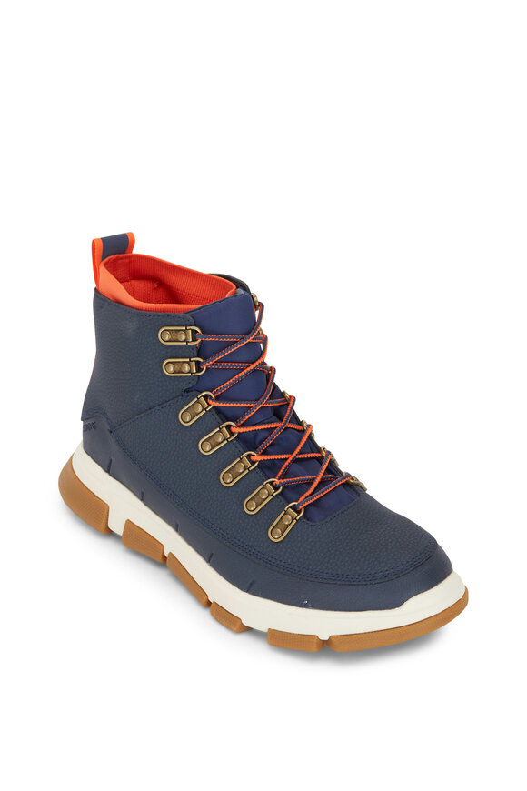 Swims - City Navy Blue Leather Hiking Boot