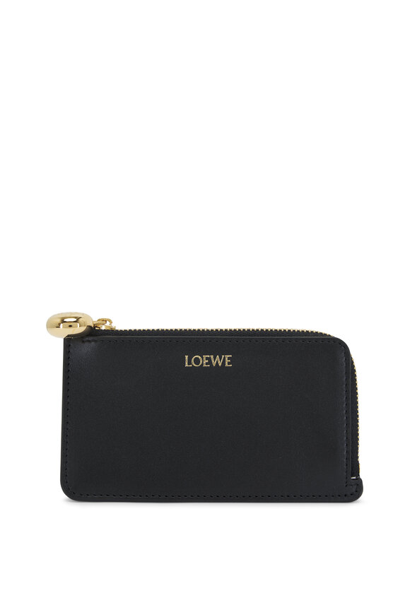 Loewe Pebble Coin Black Leather Cardholder