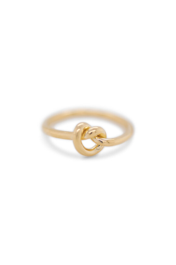Kali Zoe 18k Yellow Gold Small Love Knot Ring - view 1