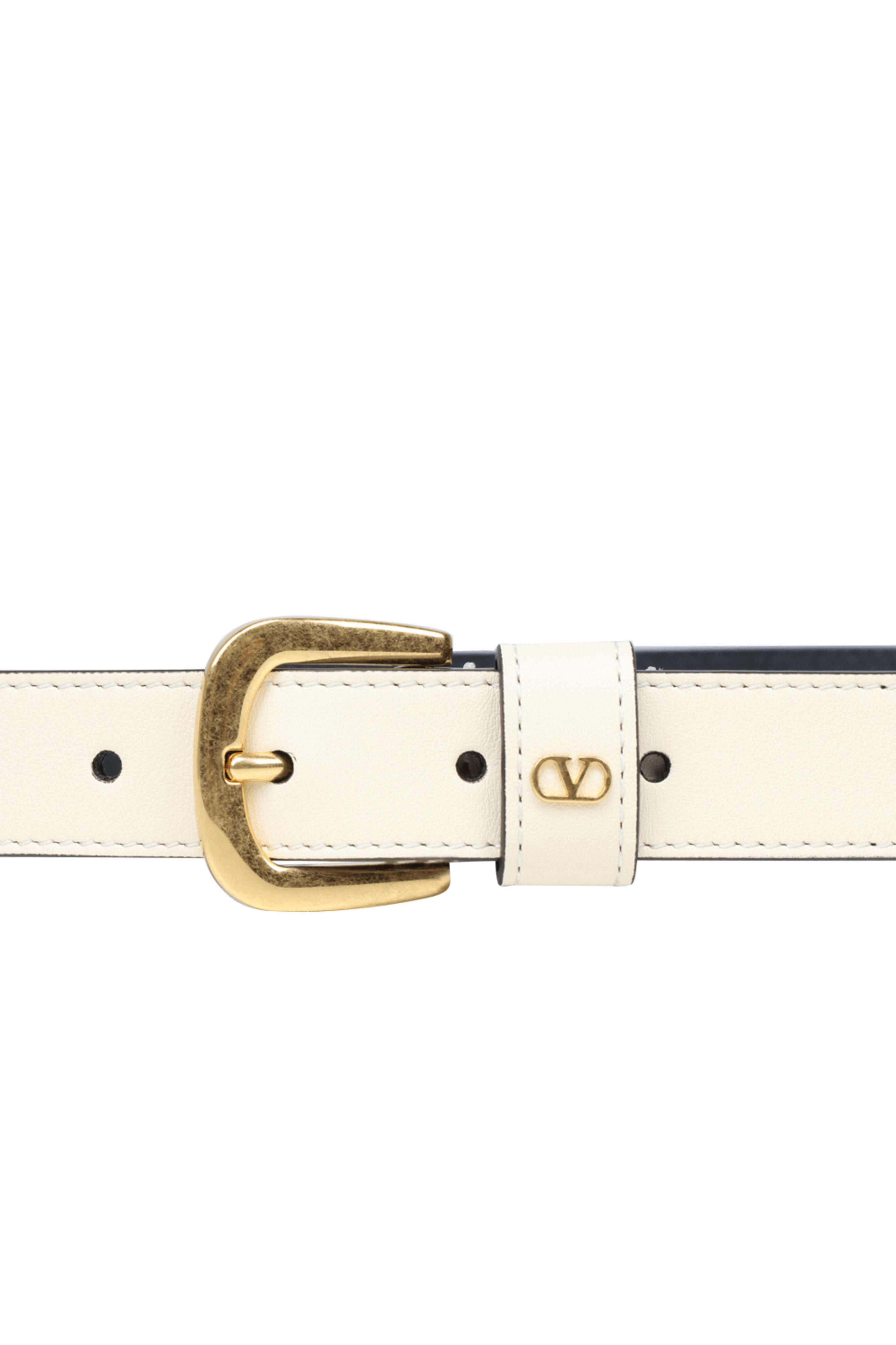 Valentino Garavani - Mini Belt Box Logo in Butter White