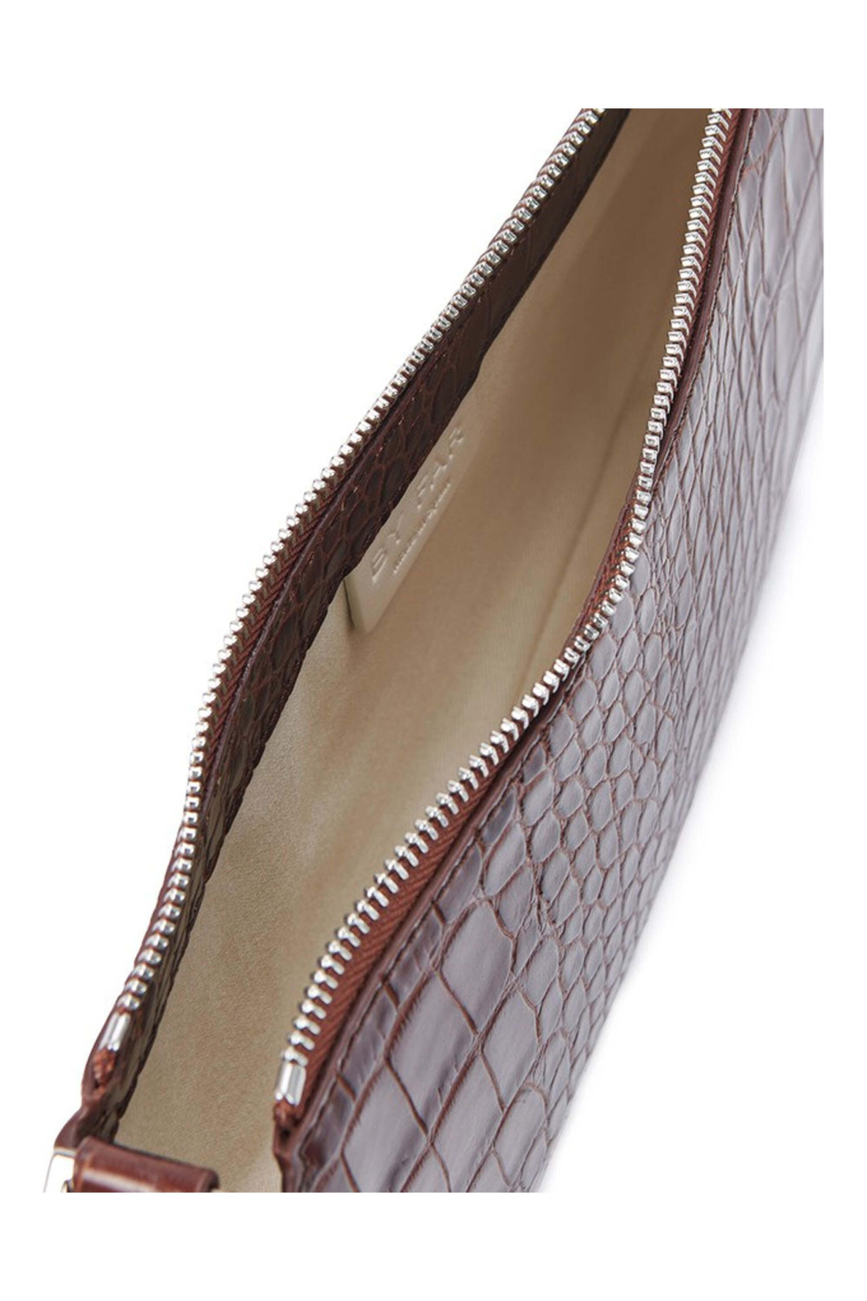 By Far - Rachel Croco Embossed Bag in Nutella