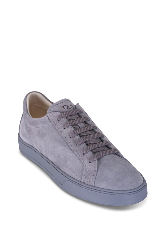 Tod's Gray Suede Low Top Sneaker