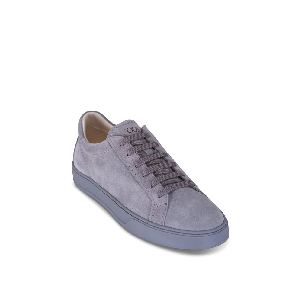 Tod's - Gray Suede Low Top Sneaker | Mitchell Stores